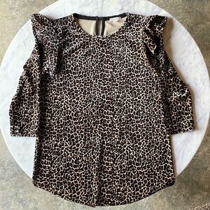 Crewcuts Girls Leopard Velvet Dress Size 16